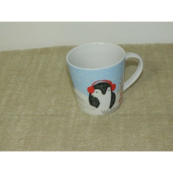 Starbucks 2016 Holiday Coffee Mug Penguin Christmas‎ Trees 8 oz Ceramic - Picture 3 of 6